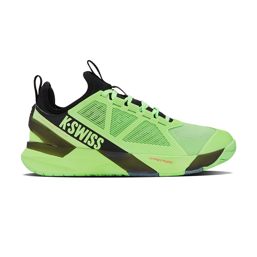 K-SWISS 專業網球鞋 K-FRAME SPEED RUBLO 運動 男鞋  螢光綠黑色 09483-306-M
