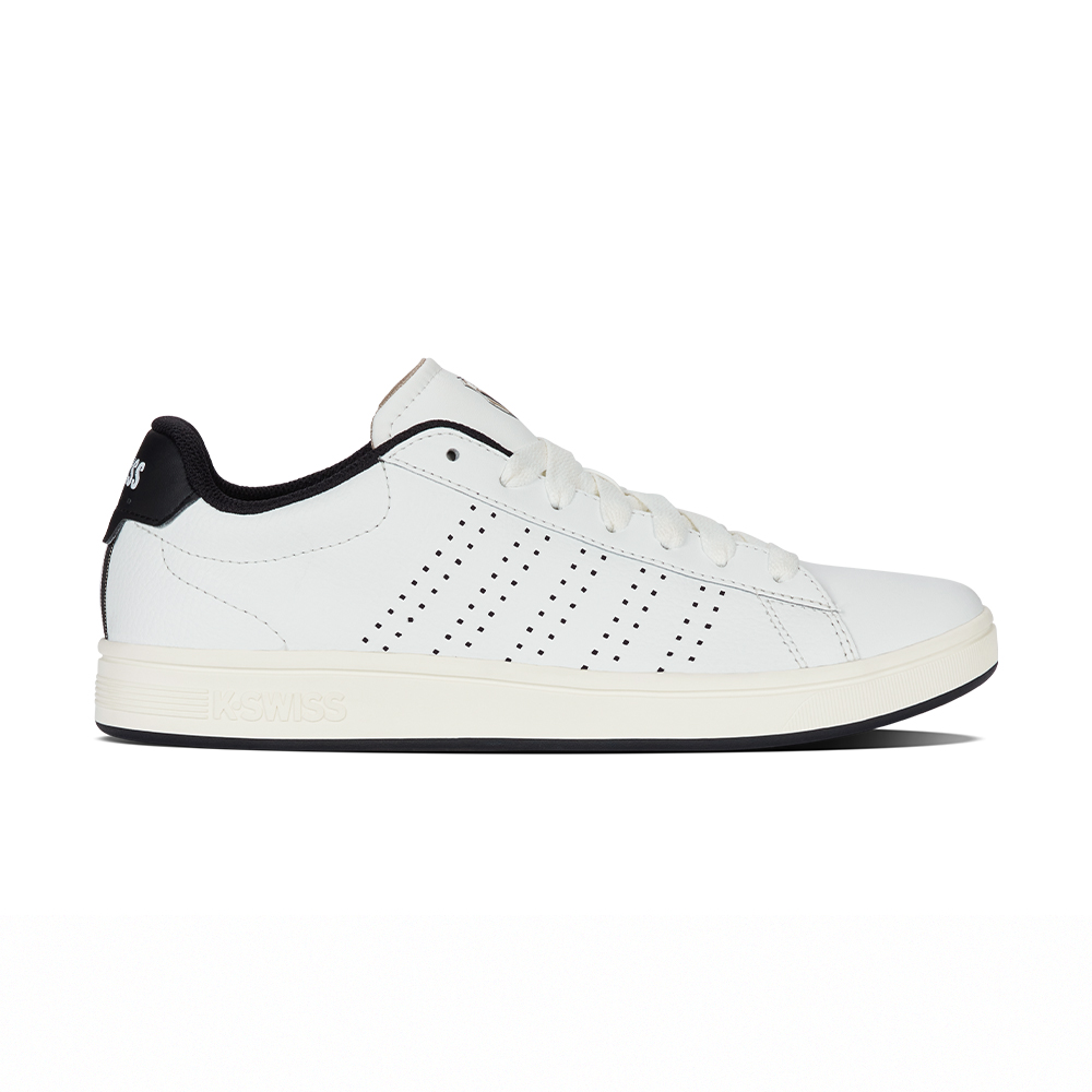 K-SWISS 經典運動鞋 COURT BASE II 休閒 男鞋 白黑棕色 04411-131-M