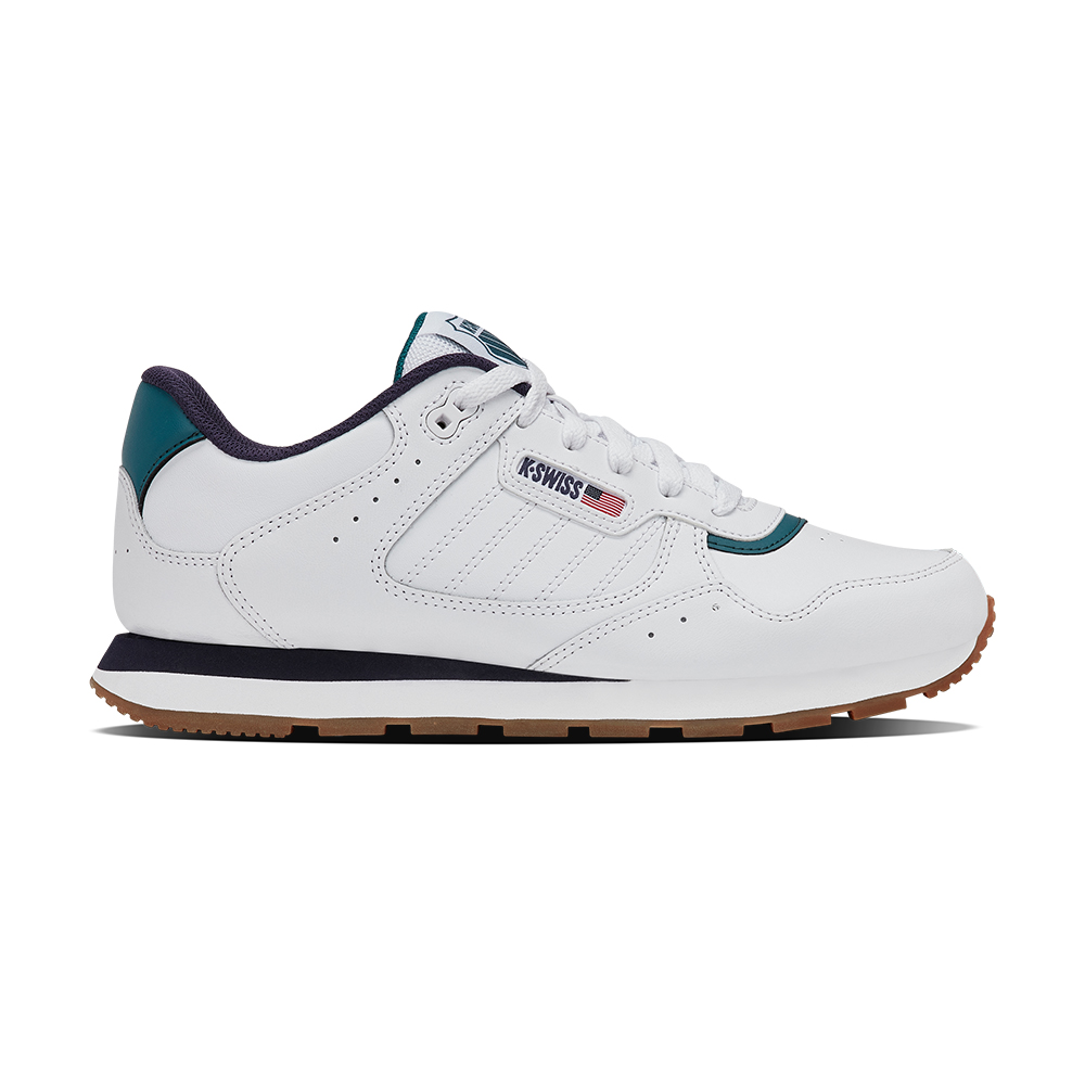 K-SWISS 經典運動鞋 VISTA RUNNER 男鞋 白藍綠色 09444-162-M