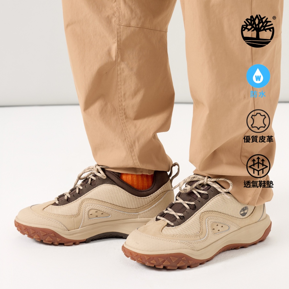 Timberland 男款淺米色特別款Motion 7防水健行鞋｜A2M4NAOD