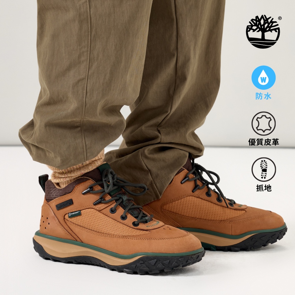 Timberland 男款棕色TimberCush TM Motion 7防水中筒健行鞋｜A2NDCA1K