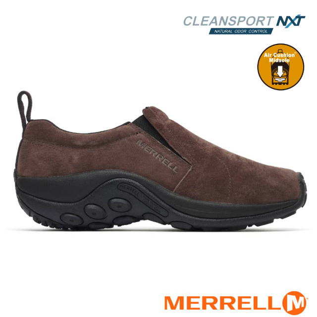 Merrell 邁樂 男 JUNGLE MOC 輕量戶外透氣休閒鞋.懶人鞋/ ML00005199 咖啡色