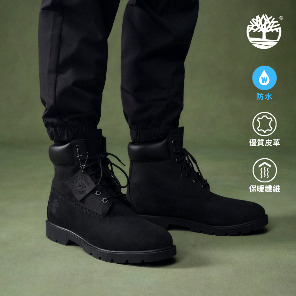 Timberland 男款黑色Timberland R休閒防水6吋靴｜19039001