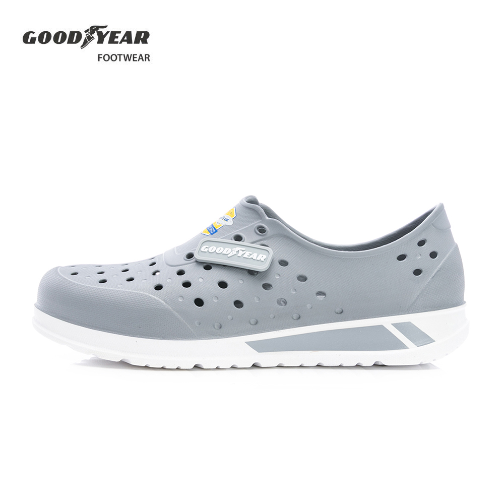 Goodyear 固特異 輕便水陸洞洞鞋 男/易穿脫 Q彈 透氣 耐磨 灰(GAMP53618)