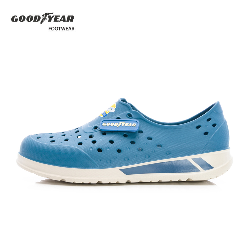 Goodyear 固特異 輕便水陸洞洞鞋 男/易穿脫 Q彈 透氣 耐磨 藍(GAMP53616)