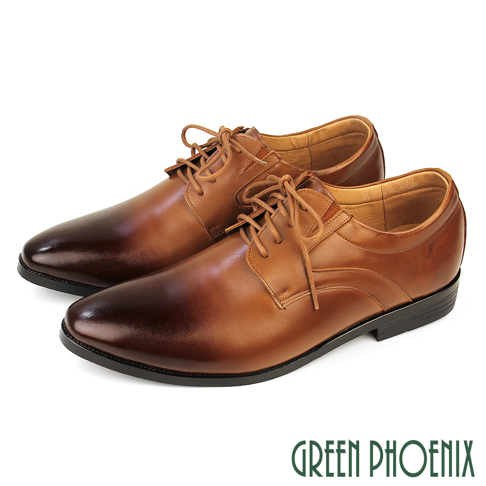 GREEN PHOENIX 波兒德 男 紳士鞋 商務鞋 德比鞋 新郎鞋 台灣製 綁帶 全真皮S-10702