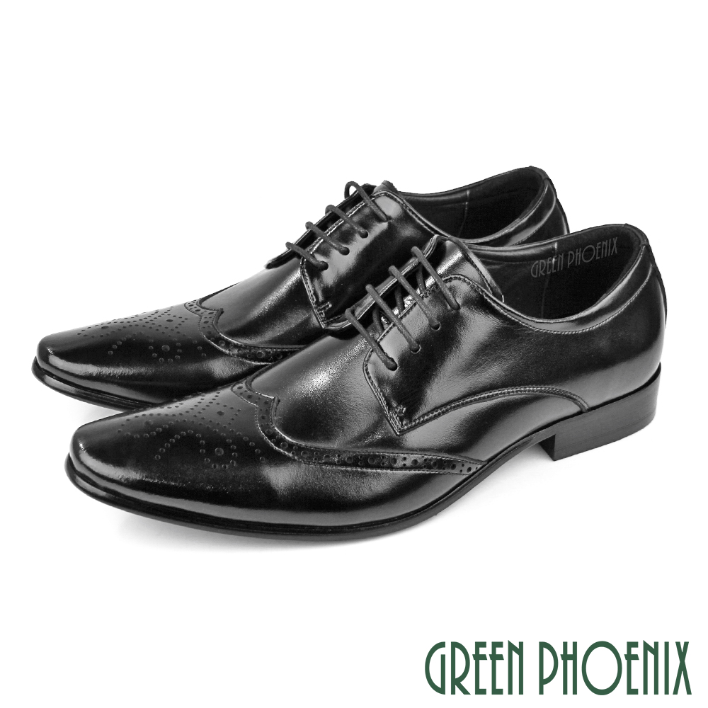 GREEN PHOENIX 波兒德 男 紳士鞋 商務鞋 新郎鞋 學生 皮鞋 真皮 牛皮 布洛克雕花T59-10653