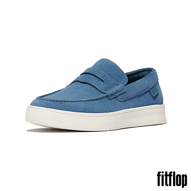 FitFlop RALLY 麂皮便士樂福鞋-男(冷藍色)