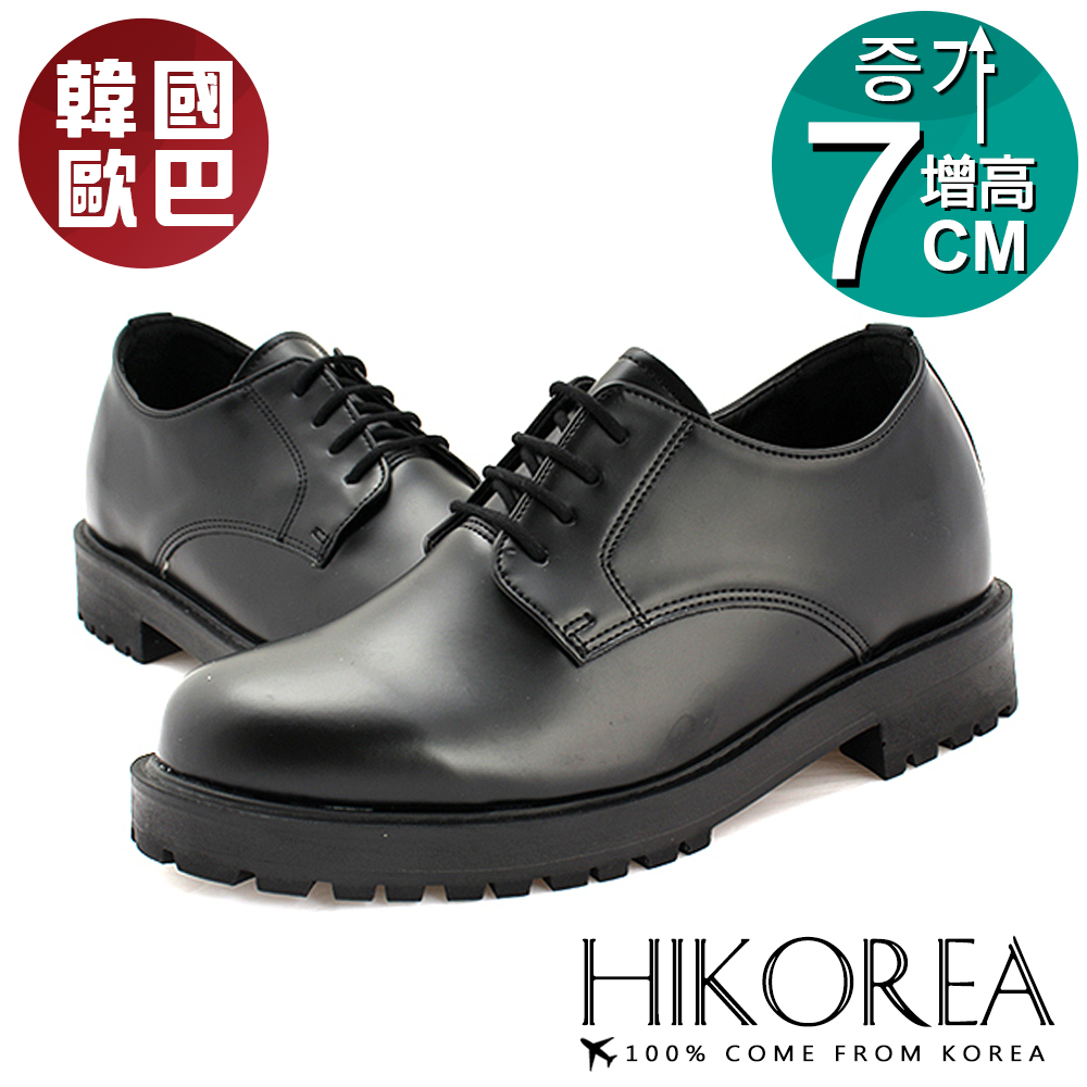 HIKOREA 韓國空運/正韓製 經典增高皮鞋休閒鞋上班鞋學生鞋增高鞋增高7公分(73-546/現貨+預購)