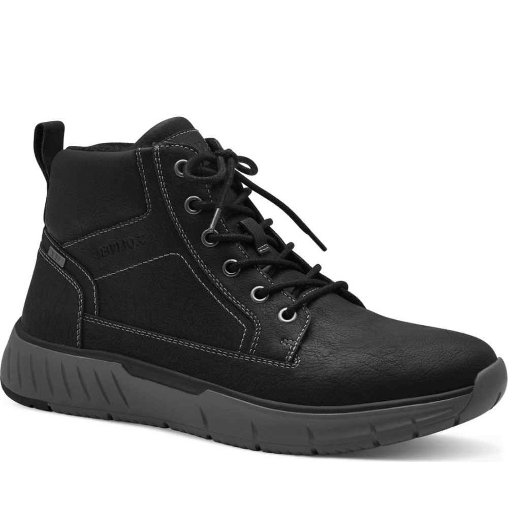 s.Oliver 黑色 休閒日常 踝靴 黑色男款鞋