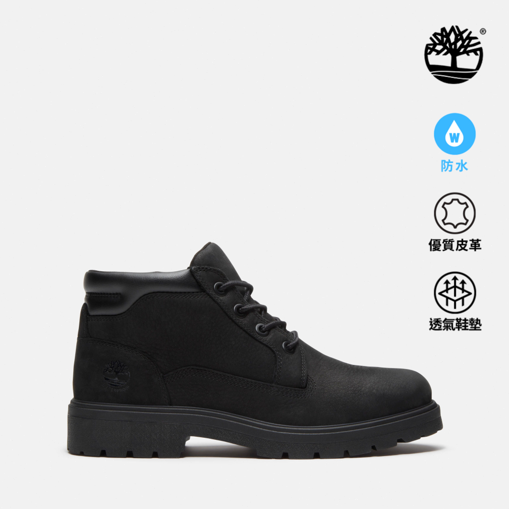 Timberland 男款黑色休閒防水中筒靴|A2JVEW05