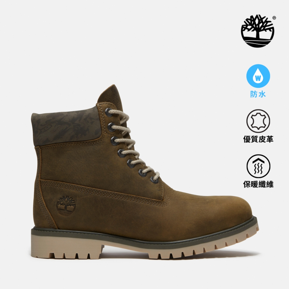 Timberland 男款深綠色特別款Timberland R Heritage防水6吋靴|A5RNWAKA