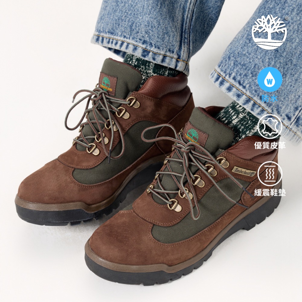 Timberland 男款深棕色防水戰地靴｜A42SGW07