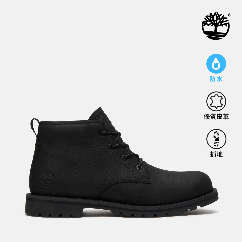 Timberland 男款黑色休閒防水中筒靴|A5TPAW02