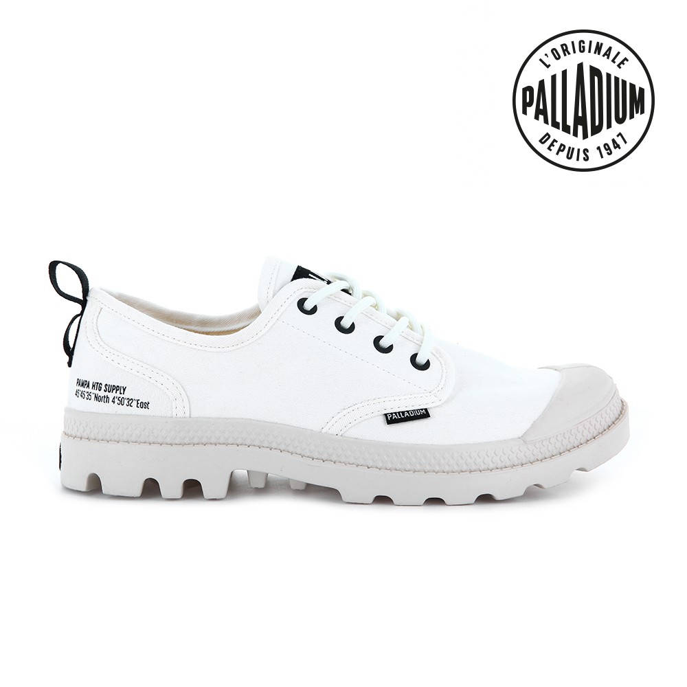 PALLADIUM PAMPA OX HTG SUPPLY有機棉低筒鞋-中性-白