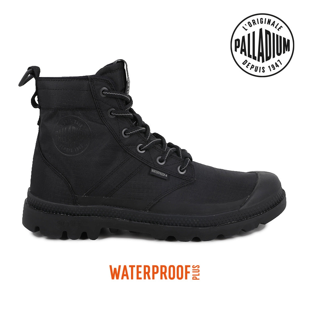 Palladium PAMPA LITE + VAPOR +~BLACK~M 男女 機能輕量拉鍊橘標防水鞋 79754008