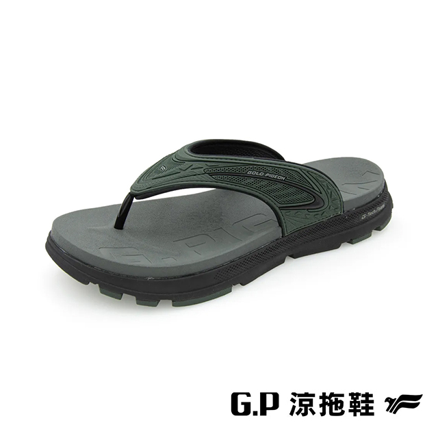 G.P 啟蒙 (男)G-tech Foam舒適高彈人字拖鞋 男鞋-綠色