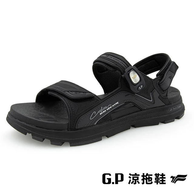 (男)G-tech Foam舒適高彈涼鞋 男鞋-黑色