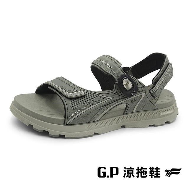 G.P 啟蒙 (男)G-tech 發泡科技舒適高彈涼鞋 男鞋-軍綠色