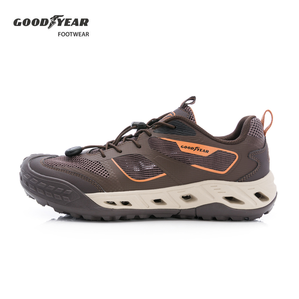 Goodyear 固特異 戶外溯溪水陸鞋/男 護趾 防撞 快速排水 咖啡(探野-GAMW53773)