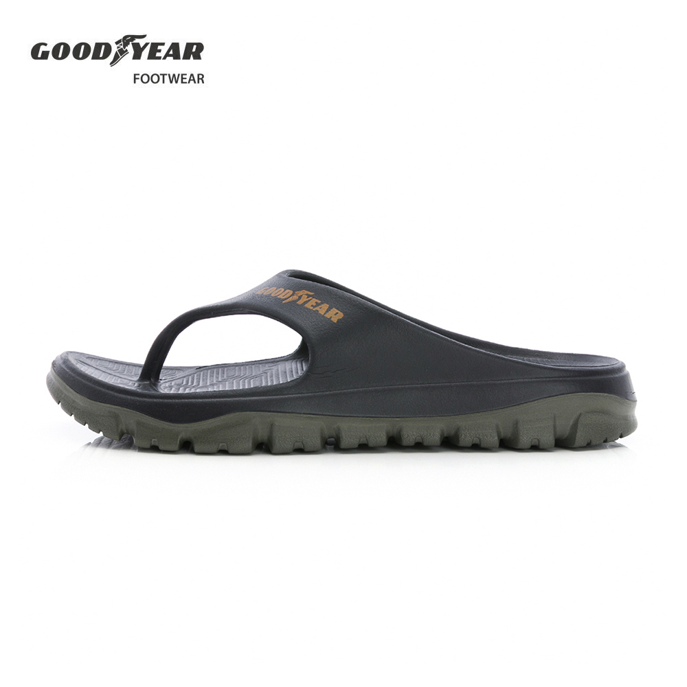 Goodyear 固特異 悍徒II 雙密度越野拖鞋/男款 寬楦 緩震 舒適 軟Q 黑(GAML53300)