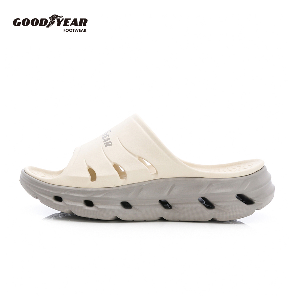 Goodyear 固特異 流風 雙密度緩震拖鞋/男款 足弓支撐 防水 抓地 灰白(GAML63318)