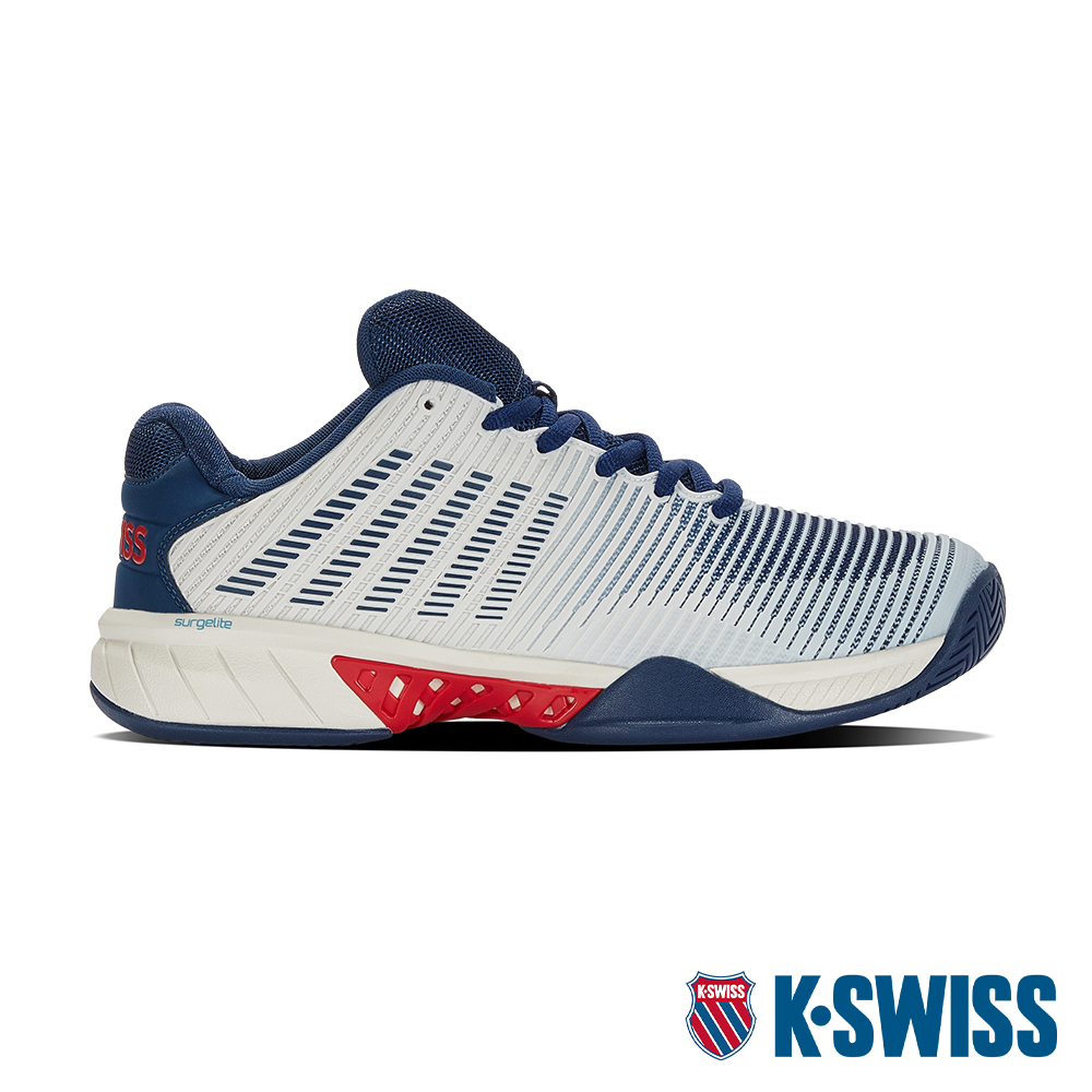 K-SWISS Hypercourt Express 2透氣輕量網球鞋-男-白/藍/紅