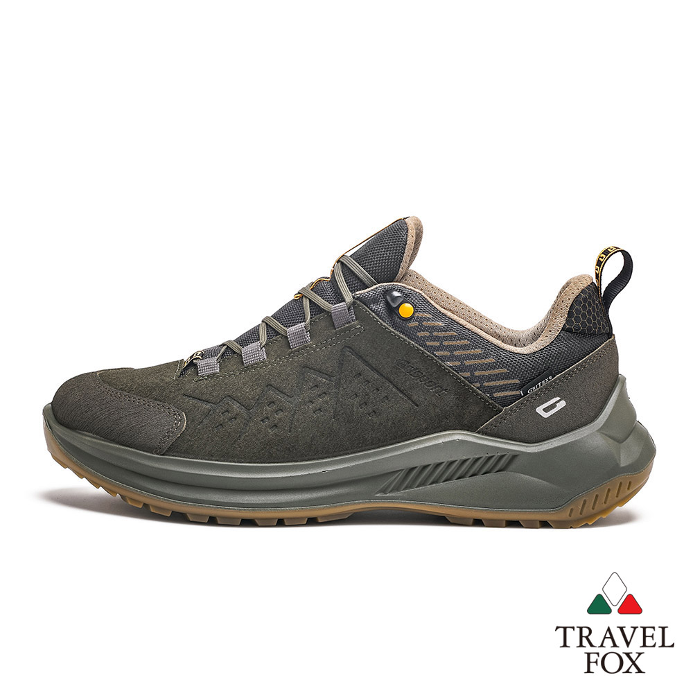 TRAVEL FOX 旅狐 男鞋 Grisport Pak 義大利進口低筒防水輕量健走鞋/休閒鞋(GS2581-222 苔原綠)
