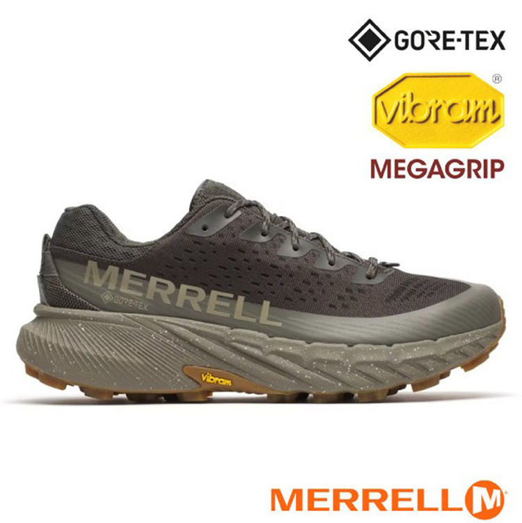 Merrell 邁樂 男 AGILITY PEAK 5 GORE-TEX 輕量戶外越野訓練鞋.透氣登山健行鞋.戶外休閒運動鞋/ ML068701 炭灰色