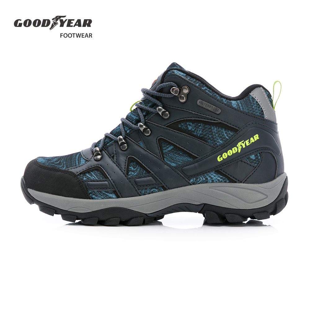 Goodyear 固特異 動態防水戶外鞋/男 防撞 防水 抓地 耐磨 藍(登山者M3-GAMO53526)