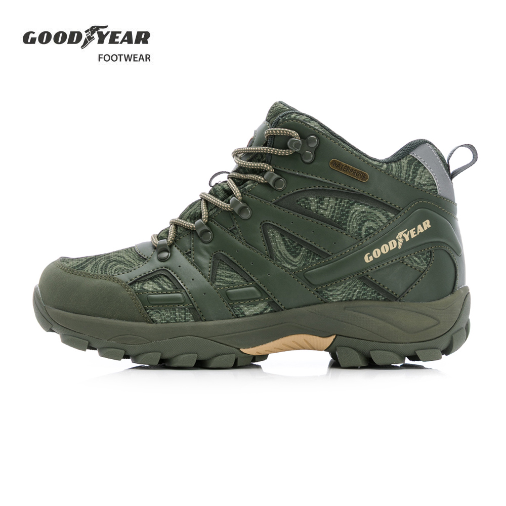 Goodyear 固特異 動態防水戶外鞋/男 防水 抓地 耐磨 防撞 綠(登山者M3-GAMO53525)