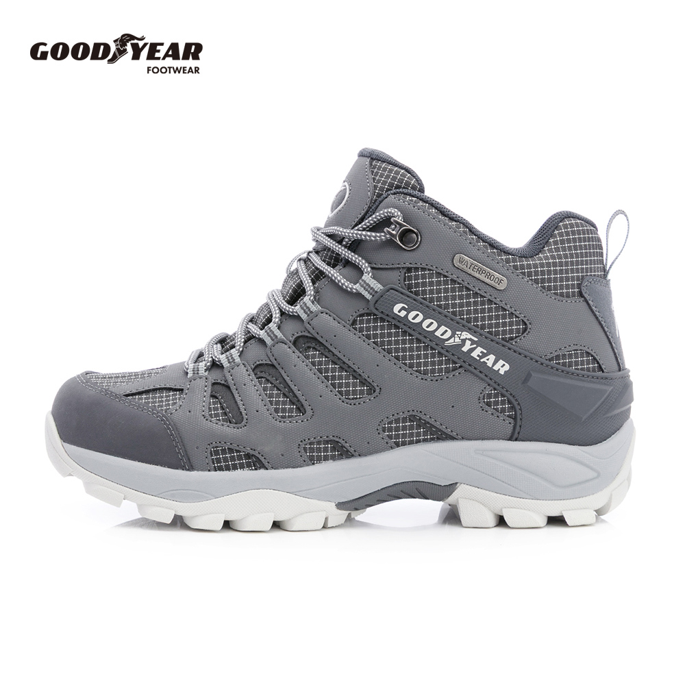 Goodyear 固特異 透濕防水戶外鞋/男 護趾 防水 抓地 耐磨 深灰(山者之王-GAMO63508)