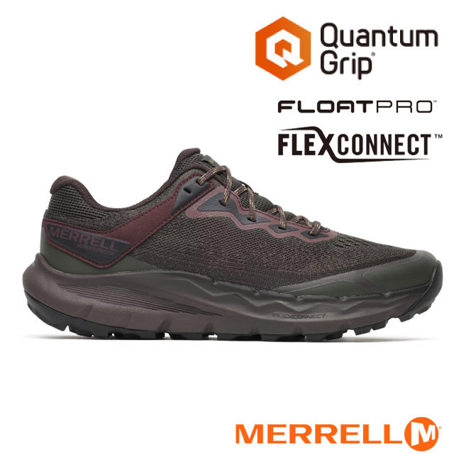 Merrell 邁樂 男 NOVA 4 WP 輕量戶外越野健行鞋.休閒運動鞋/Quantum Grip橡膠大底/ ML00005842 棕黑色