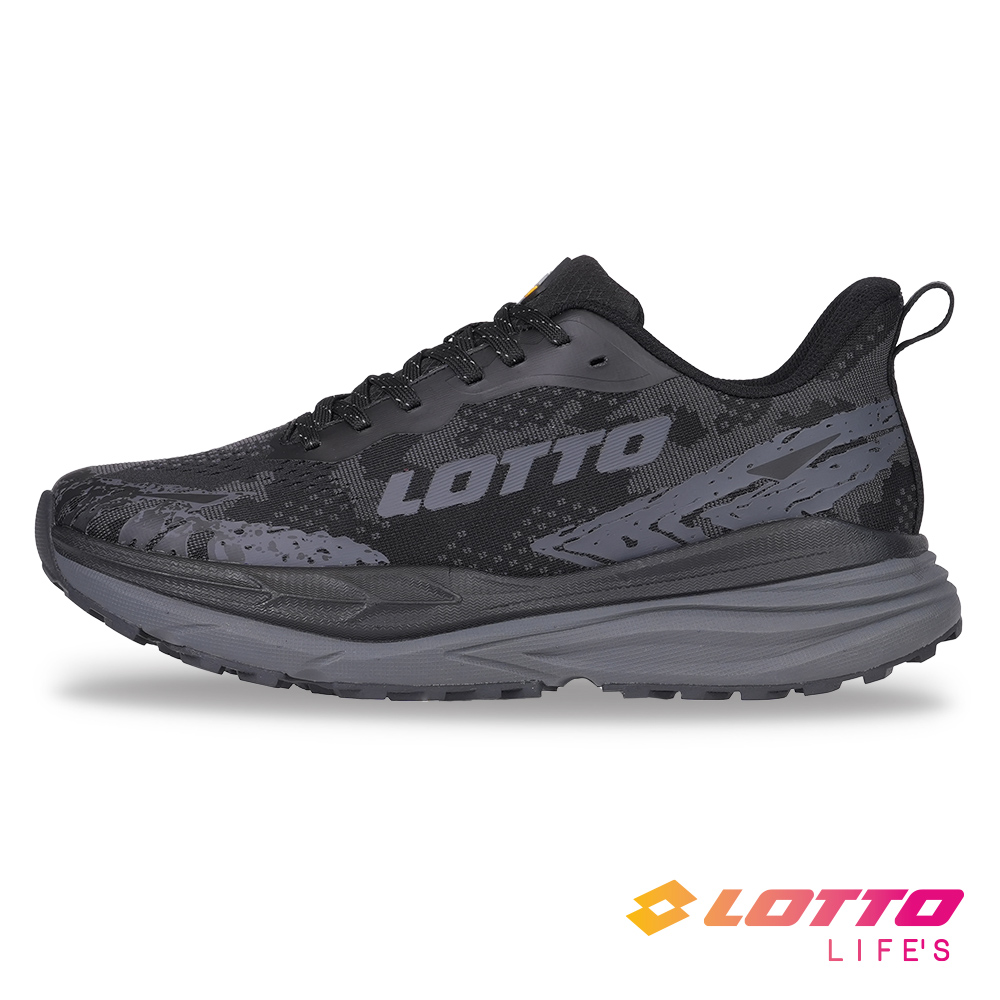 LOTTO 樂得 【LOTTO 義大利】男 寬楦 MoonRun 600 透氣越野跑鞋(迷彩黑)