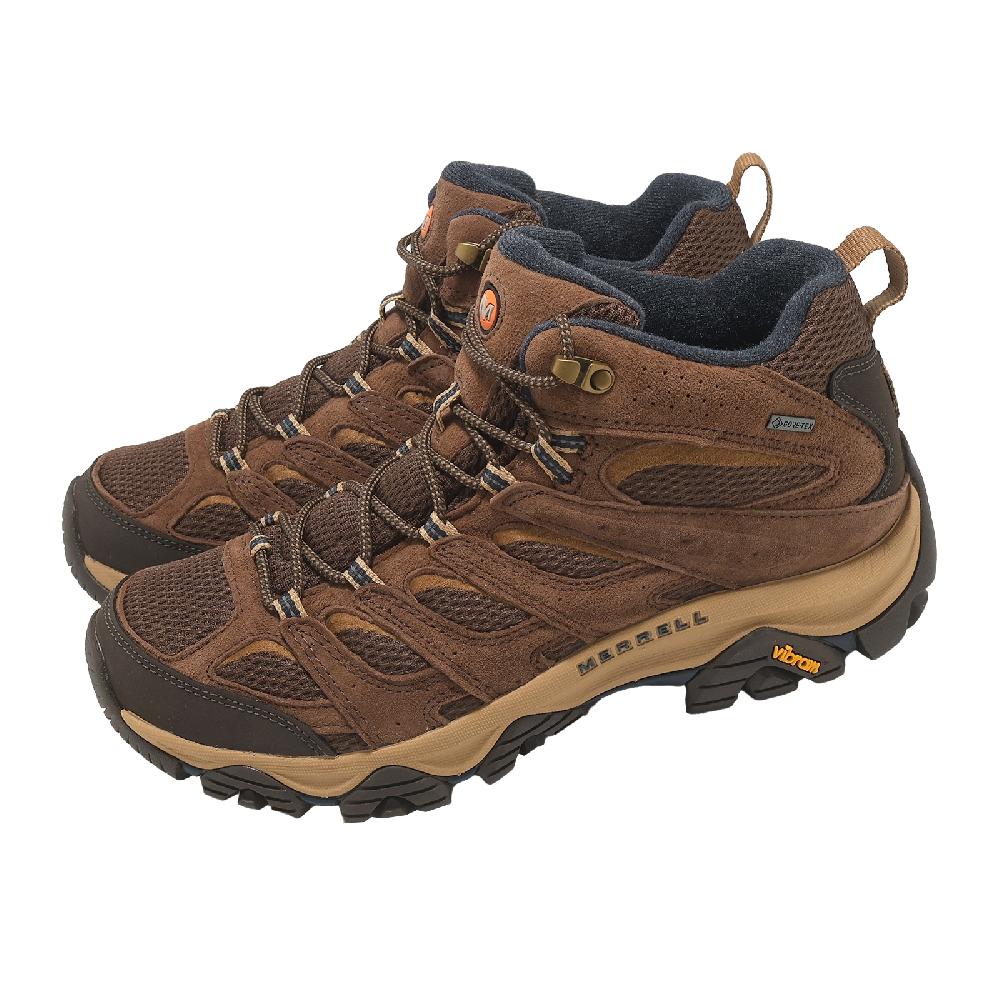 Merrell 邁樂 登山鞋 Moab 3 Mid GTX 男鞋 防水 棕 戶外 中筒 黃金大底 ML00005413