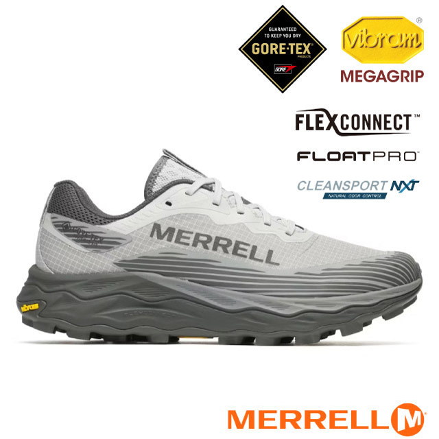 Merrell 邁樂 男 AGILITY PEAK 6 GTX 防水輕量戶外越野訓練鞋.登山健行鞋/ ML00003274 灰色