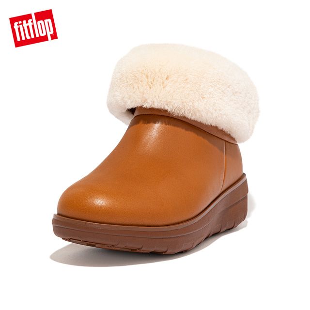 FitFlop MUKLUK III LEATHER ANKLE BOOTS 經典舒適羊毛短靴-女(淺褐色)