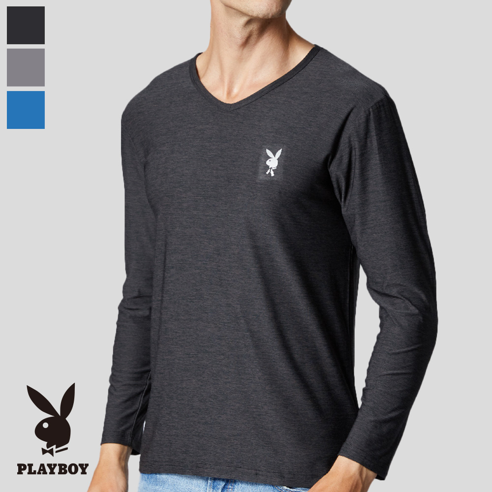 PLAYBOY 運動暖絨V領長袖衫(兩件組)-PB8860V