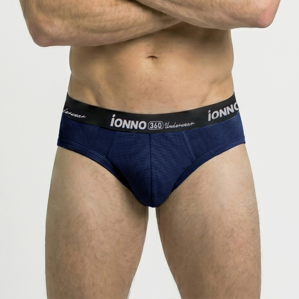 EASY SHOP iONNO-冰沙360-奈米涼爽冰絲男士三角內褲-航海藍