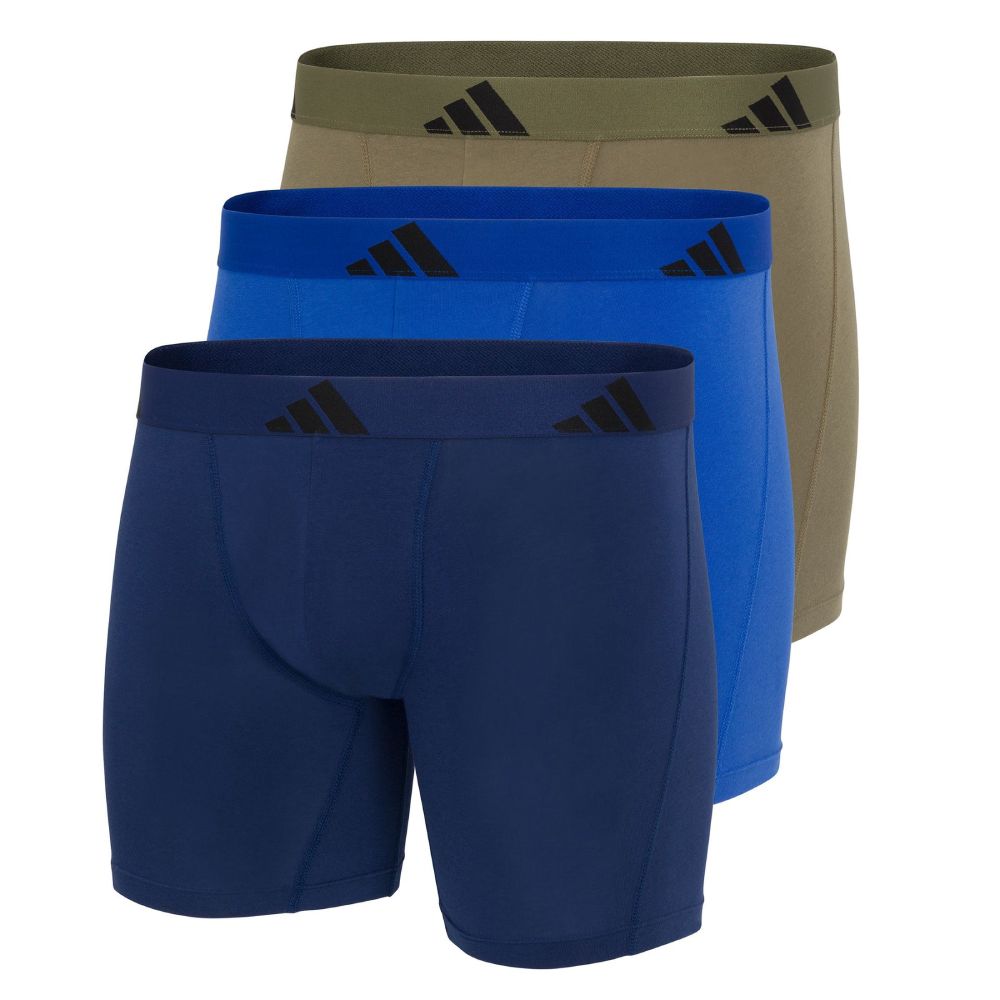 adidas 愛迪達 男士 高彈速乾棉質內褲組 ACTIVE FLEX COTTON BOXER BRIEF 3 PAIRS