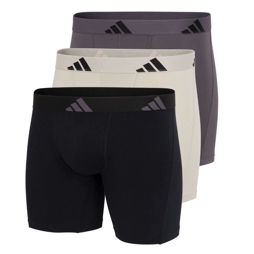 adidas 愛迪達 男士 高彈速乾棉質內褲組 ACTIVE FLEX COTTON BOXER BRIEF 3 PAIRS(其他規格)