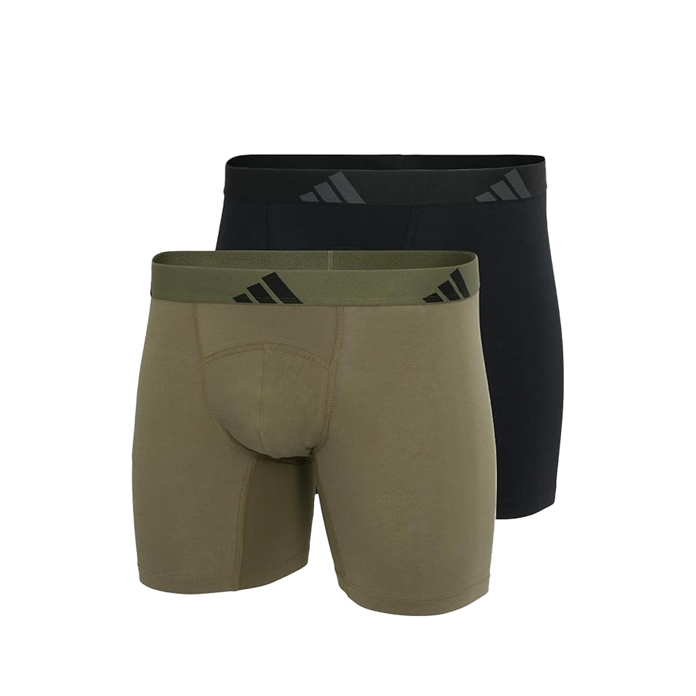adidas 愛迪達 男士 人體工學 彈性內褲二件組 ACTIVE FLEX COTTON ERGONOMIC BOXER BRIEF 2 PAIRS