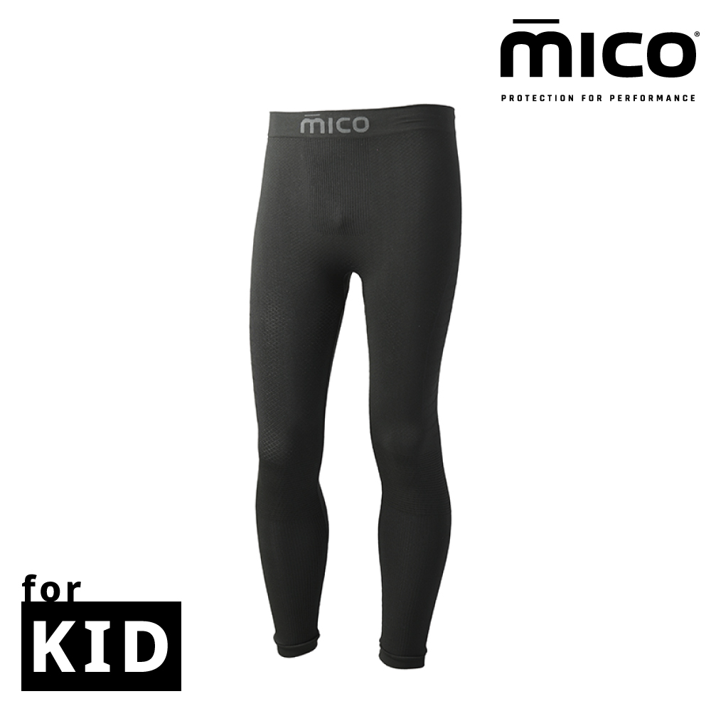 Mico 童 無縫單向導濕保暖長褲 CM2825【007黑色】