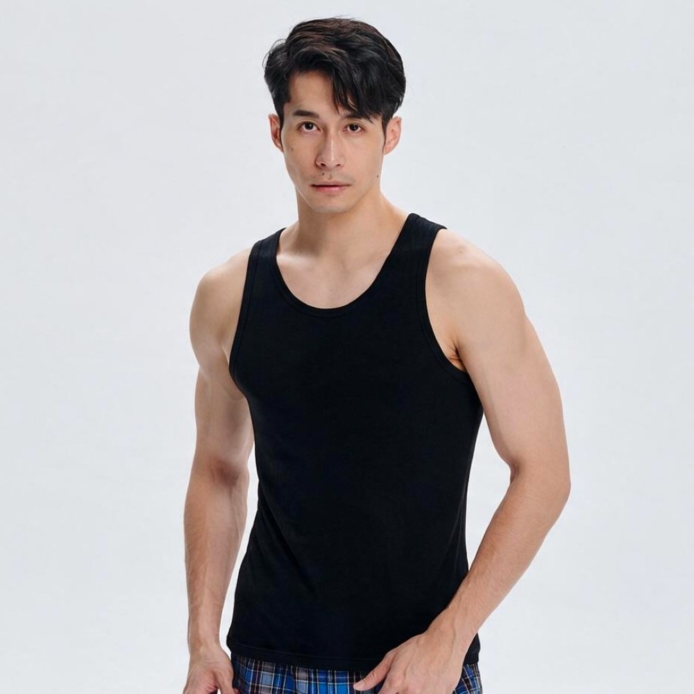 棉花共和國 二件組 HEATPLUS暖男圓領發熱背心 M/L/XL (日本發熱紗、極細纖維、柔軟透氣、服貼不緊身)
