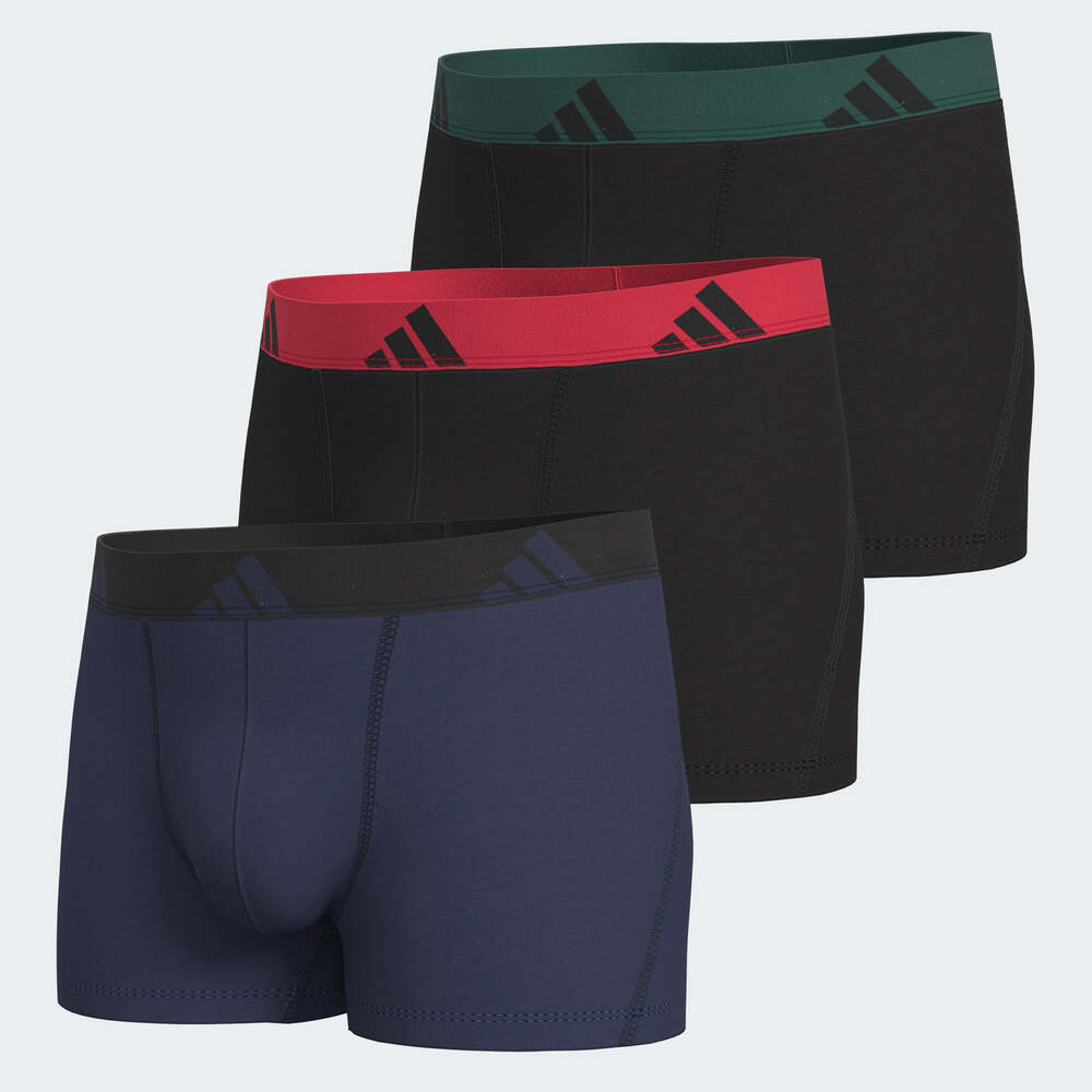 adidas 愛迪達 男士內褲 三件組 高彈舒適 速乾棉質親膚 四角內褲（其他規格）