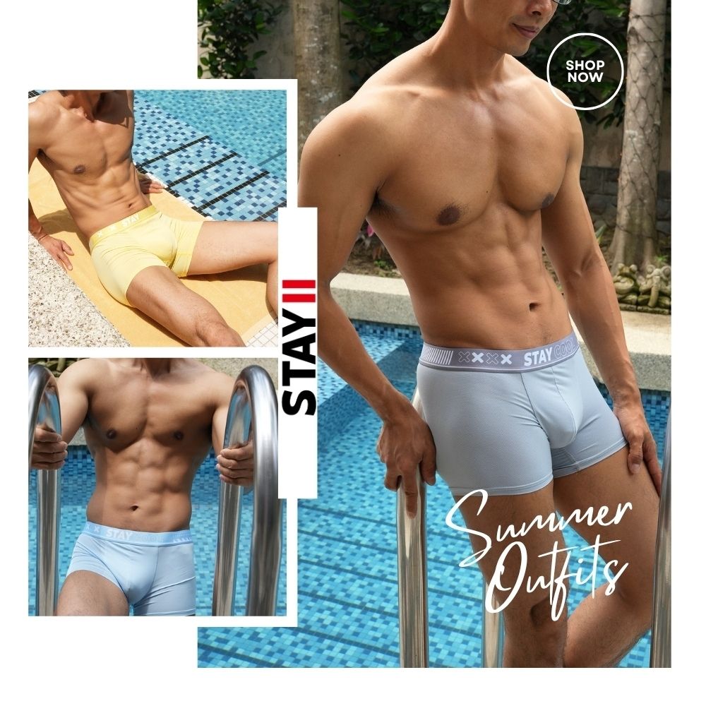STAY COOL 涼感網眼四角褲三件組 涼感 透氣 舒適 內褲 男性