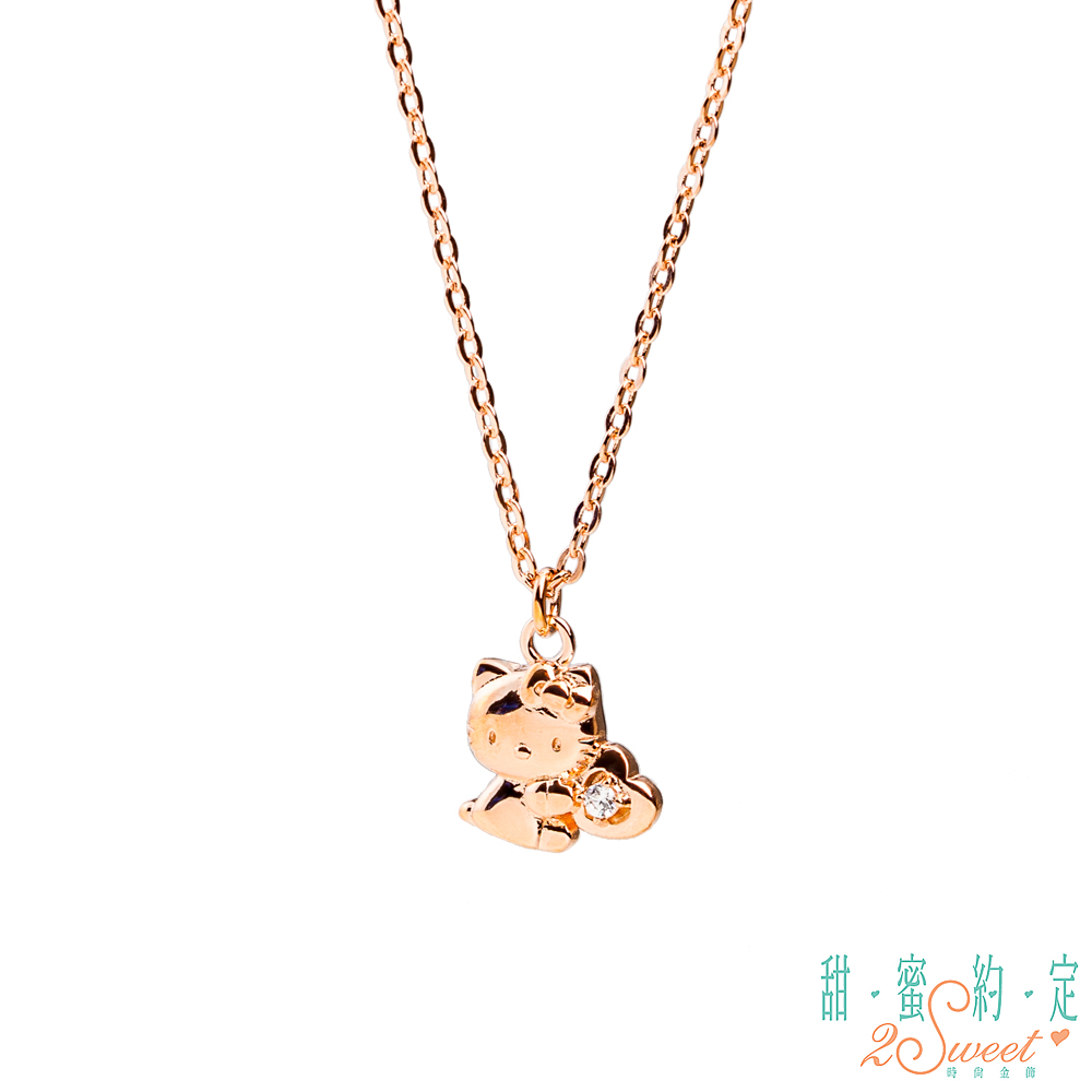 2sweet 甜蜜約定 HelloKitty 小心願Kitty純銀項鍊