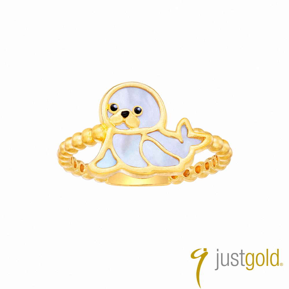 Just Gold 鎮金店 冰川珍奇-海獅 黃金戒指