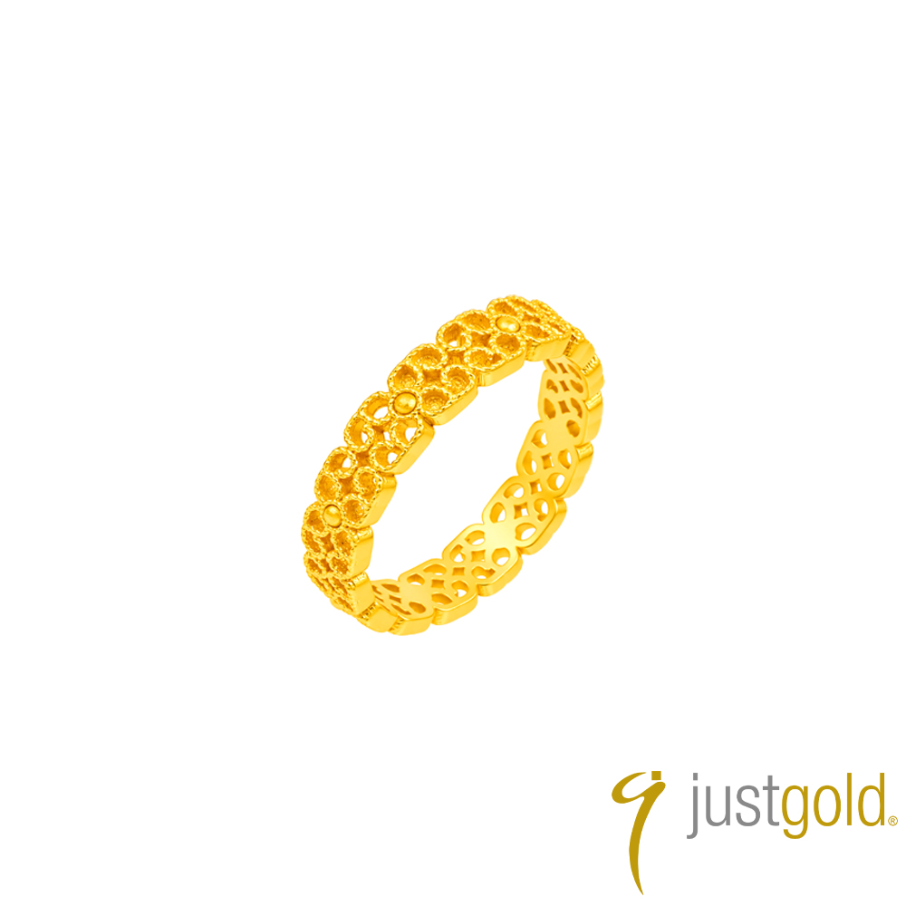 Just Gold 鎮金店 雋藏 幸運錦花 黃金戒指