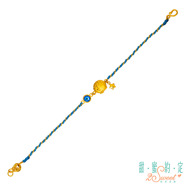 2sweet 甜蜜約定 Doraemon 藍色星辰哆啦A夢黃金手鍊